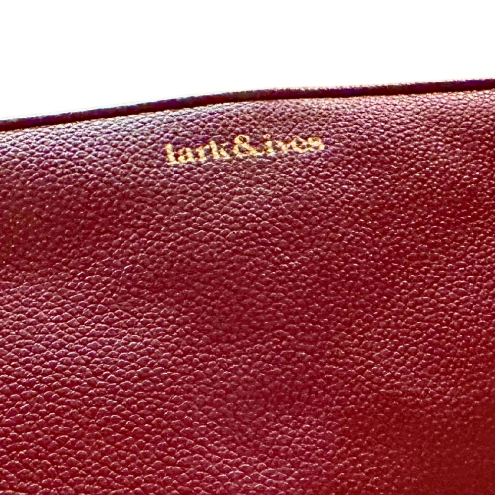 NEW Lark & Ives Continental Snap Wallet | Burgundy Vegan Leather | Dustcover